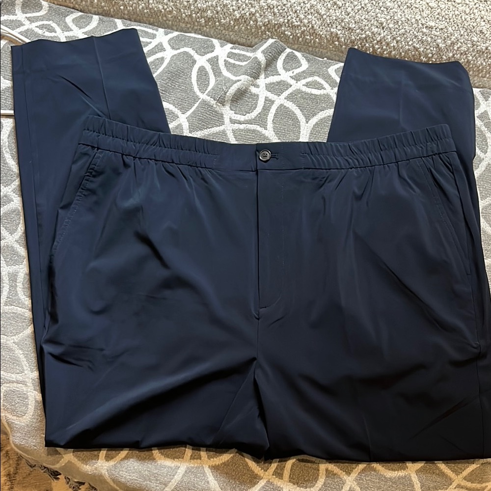 Banana Republic Navy Blue Ankle Pant w/ Stretch Waist & Pockets-Dress Pants